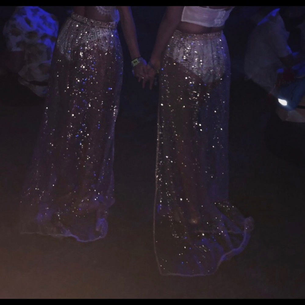 Sparkle golden wrap skirt